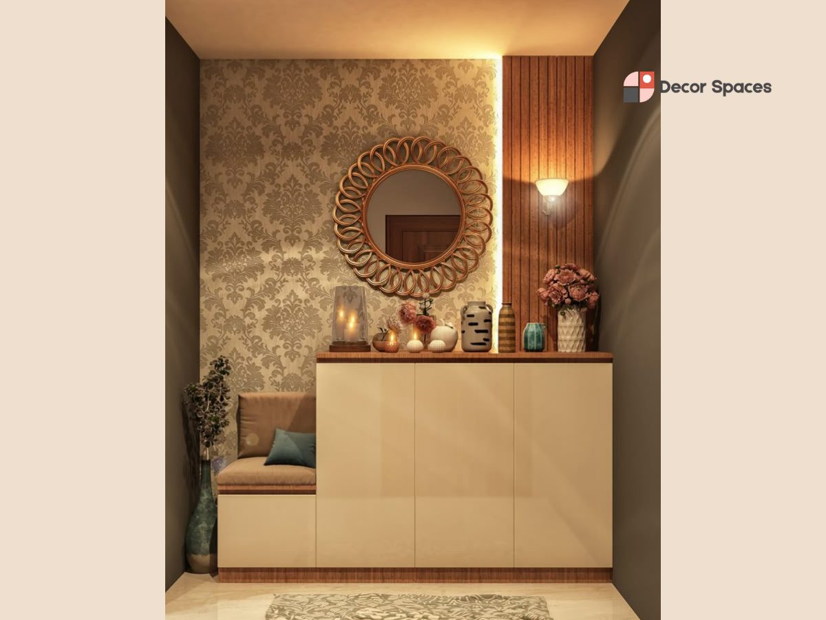 foyer design by Decor Spaces in Chennai