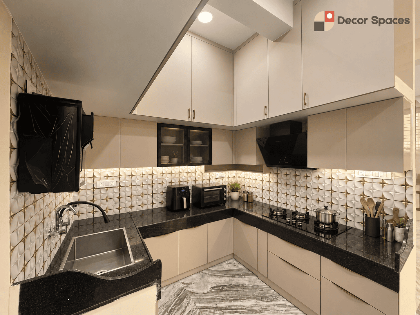 modular kitchen interior completed by Decor Spaces