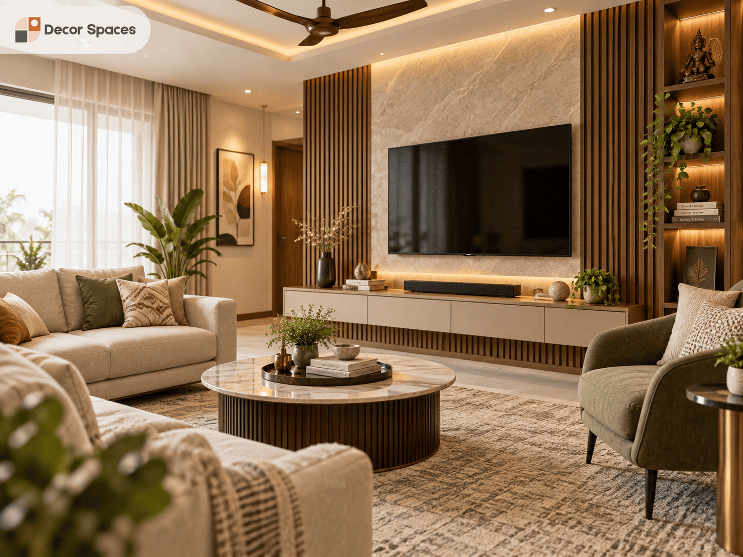 living room interior design by Decor Spaces