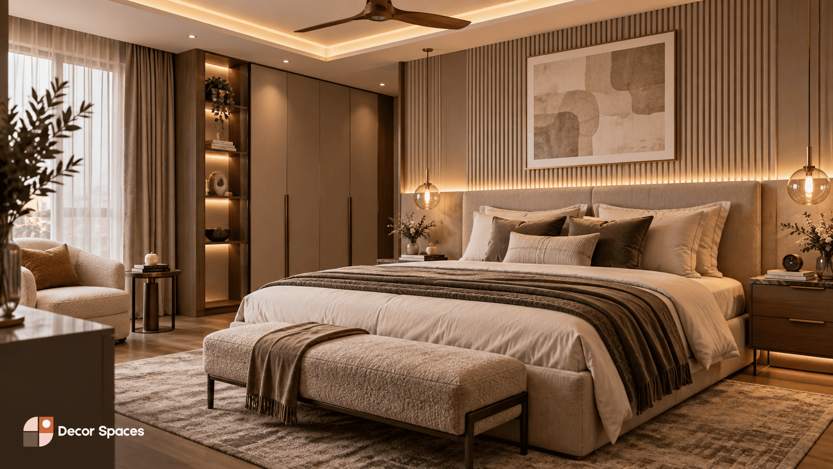 bedroom interior design by Decor Spaces