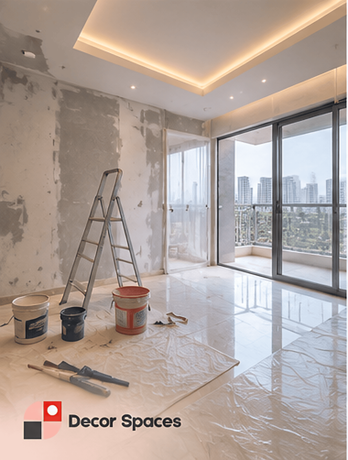 Home renovation services in Chennai – living room before renovation, Decor Spaces design concept