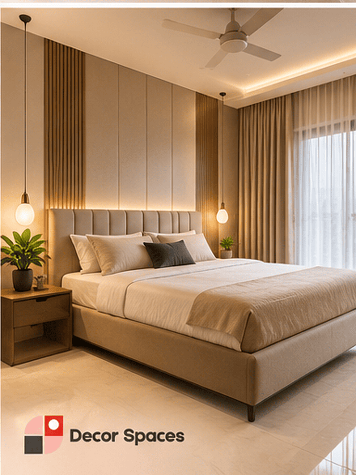 Home renovation services in Chennai – bedroom storage, lighting and interior renovation concept